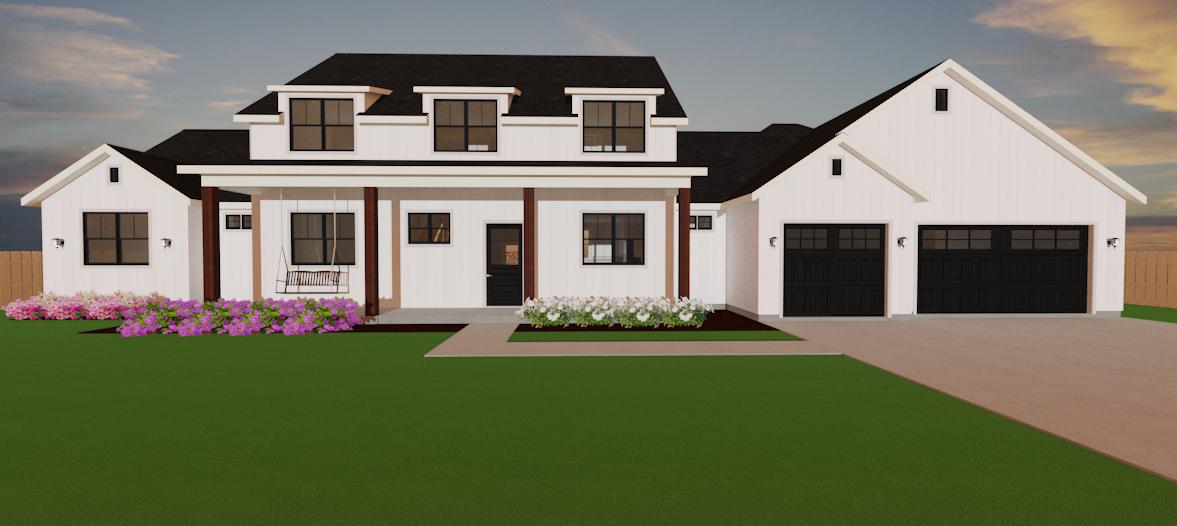 Modern Farmhouse with 6 Bedrooms, Open Concept Living & Rec Room