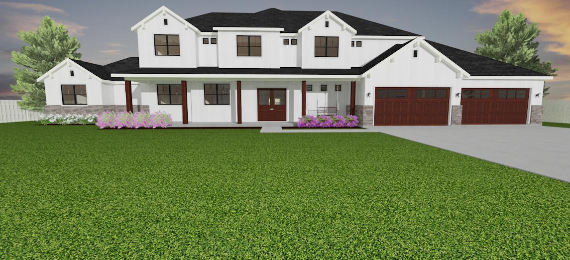 Stunning 6-Bedroom Modern Farmhouse with Open Concept Living and 4-Car Garage