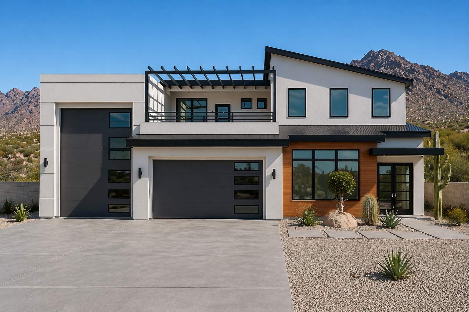 Stunning Two-Story Contemporary Home with RV Garage and Rooftop Deck - 4 Bedrooms, 5 Baths